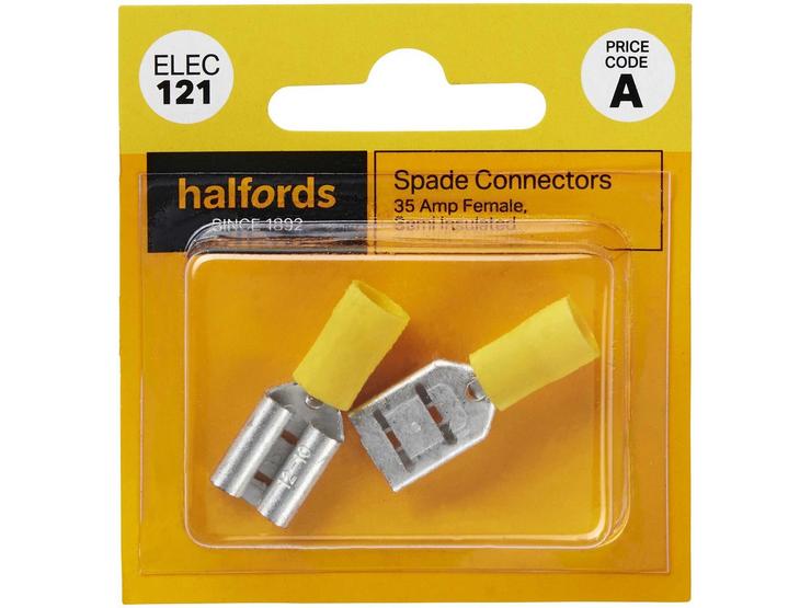 Halfords Spade Connectors 35 Amp/Female (ELEC121)