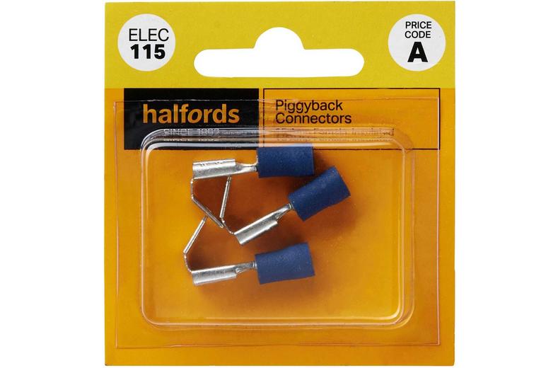 Halfords Piggyback Connectors 15 Amp/Female (ELEC115) Halfords Piggyback Connectors 15 Amp/Female (ELEC115)