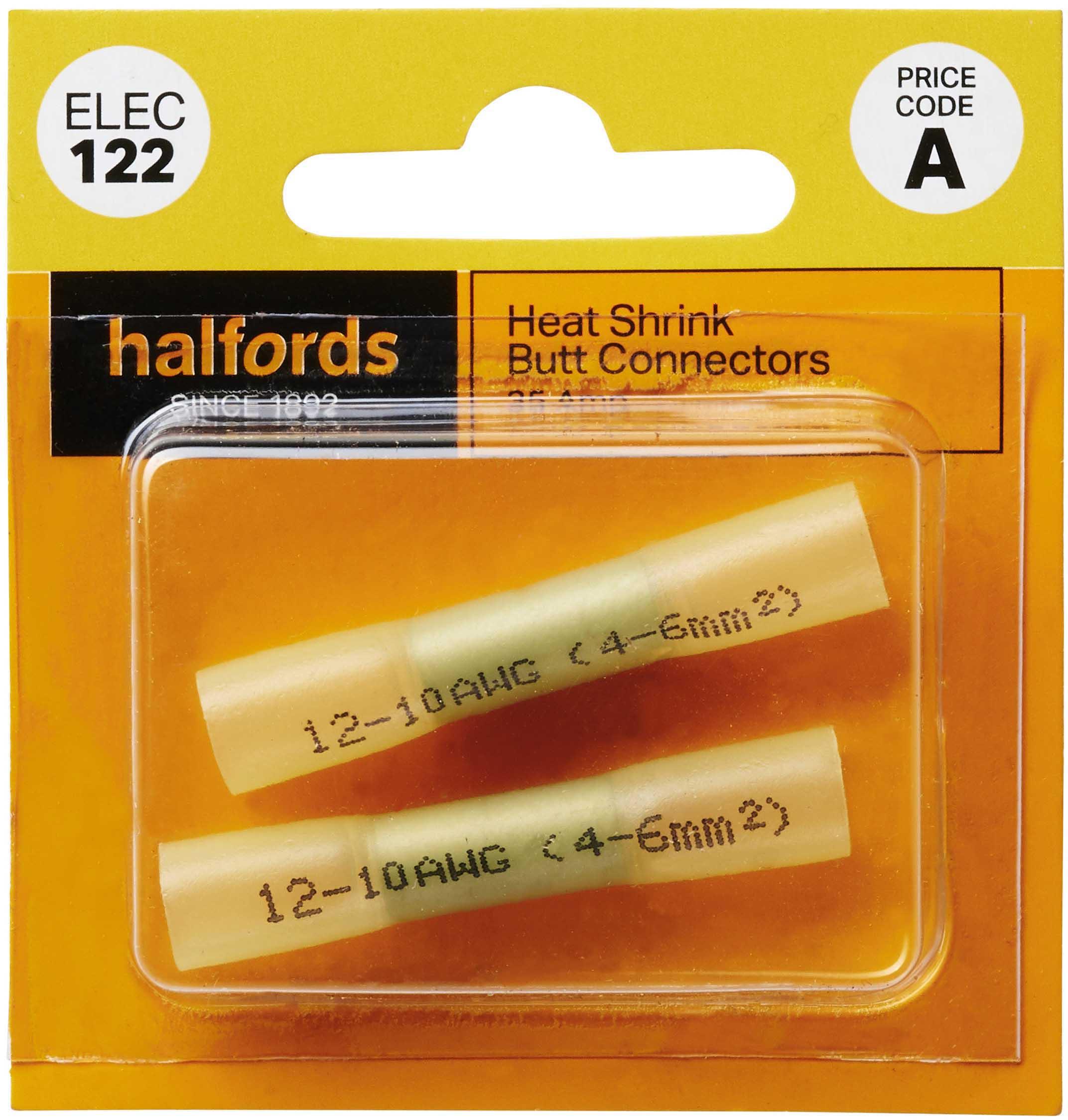 Halfords Heat Shrink Butt Connector 35 Amp (ELEC122)