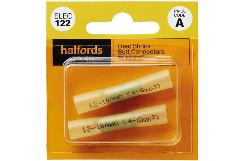 Halfords Heat Shrink Butt Connector 35 Amp (ELEC122) Halfords Heat Shrink Butt Connector 35 Amp (ELEC122)