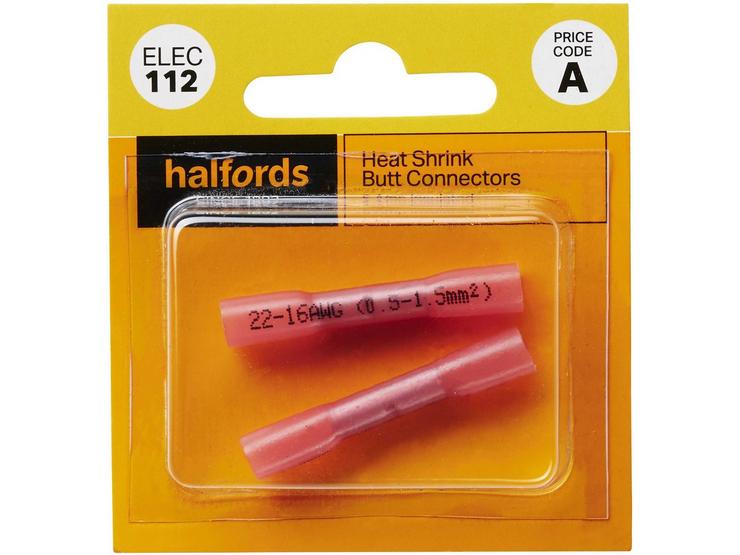 Halfords Heat Shrink Butt Connectors 5 Amp (ELE112)