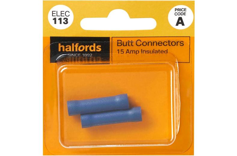 Halfords Butt Connectors 15 Amp (ELEC113) Halfords Butt Connectors 15 Amp (ELEC113)