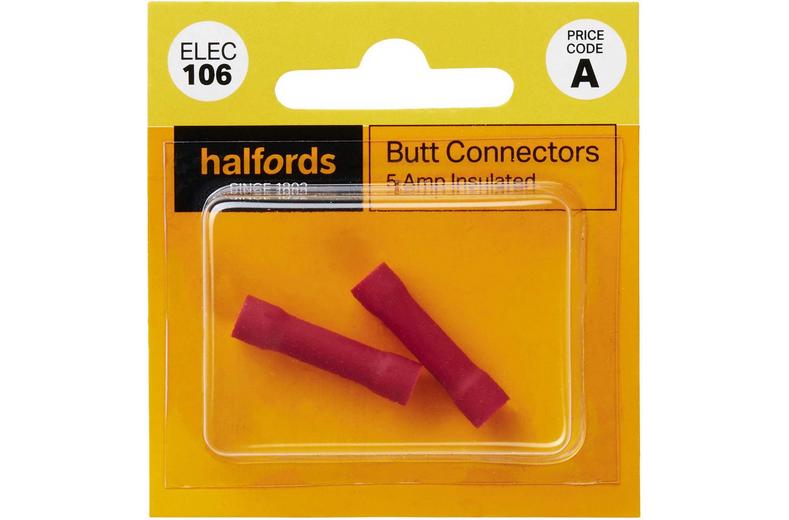 Halfords Butt Connectors 5 Amp (ELEC106) Halfords Butt Connectors 5 Amp (ELEC106)
