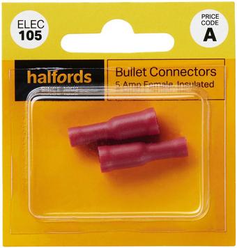 Halfords Bullet Connectors 5 Amp Female (ELEC105)