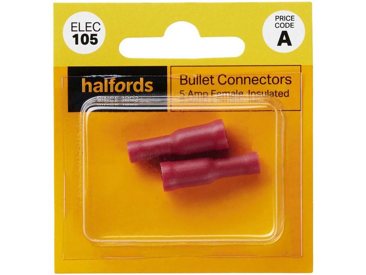 Halfords Bullet Connectors 5 Amp Female (ELEC105)