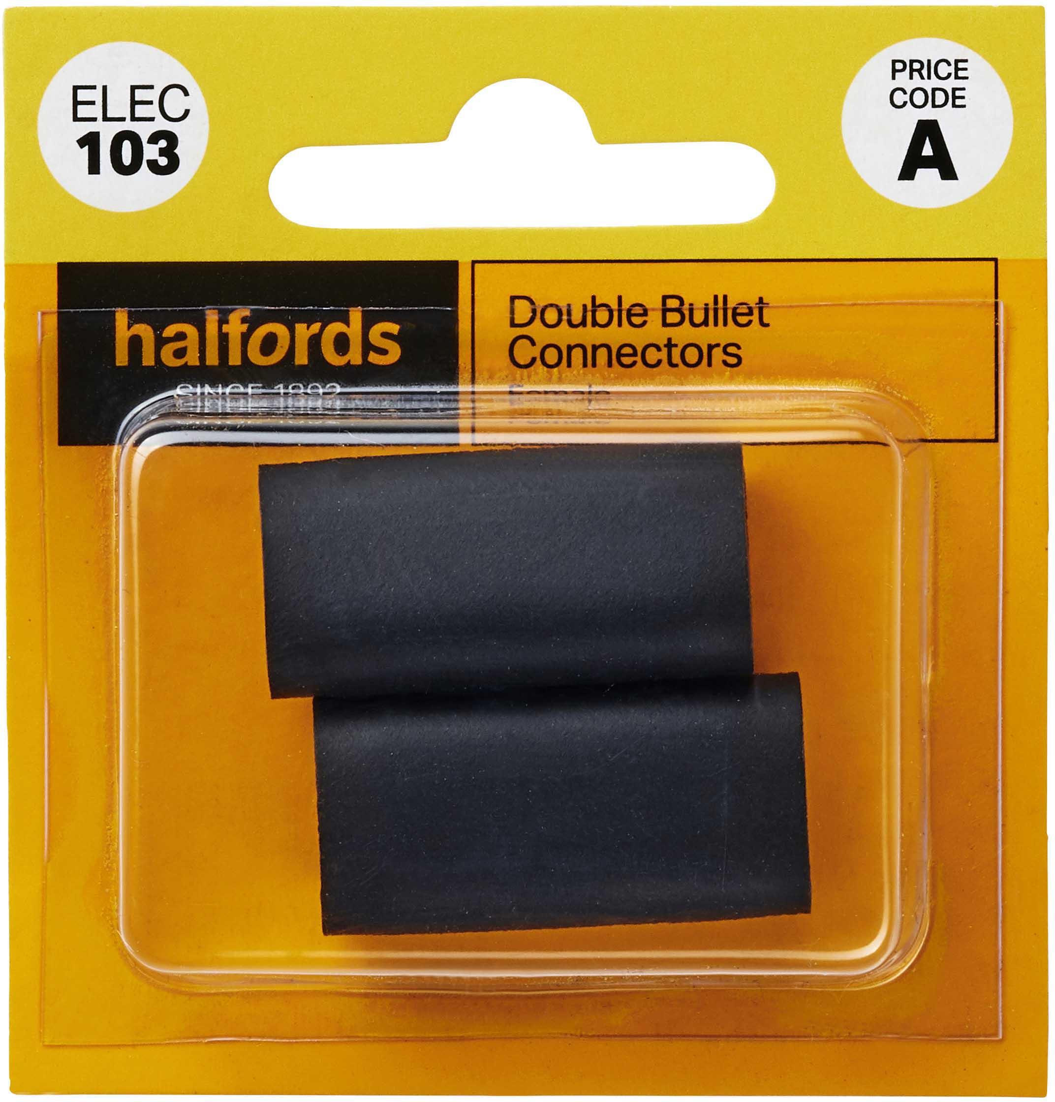 Halfords Double Bullet Connectors Female (ELEC103)