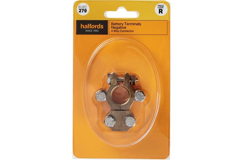 Halfords Battery Terminal Negative 4 Way Connector (ELEC279) Halfords Battery Terminal Negative 4 Way Connector (ELEC279)