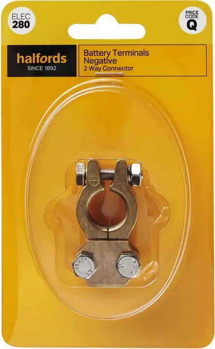 Halfords Battery Terminal Negative 2 Way Connector ELEC280 Halfords UK