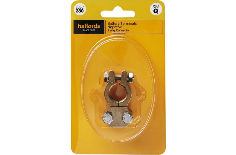 Halfords Battery Terminal Negative 2 Way Connector (ELEC280) Halfords Battery Terminal Negative 2 Way Connector (ELEC280)