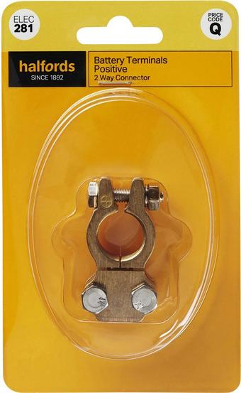 Halfords Battery Terminal Positive 2 Way Connector (ELEC281)