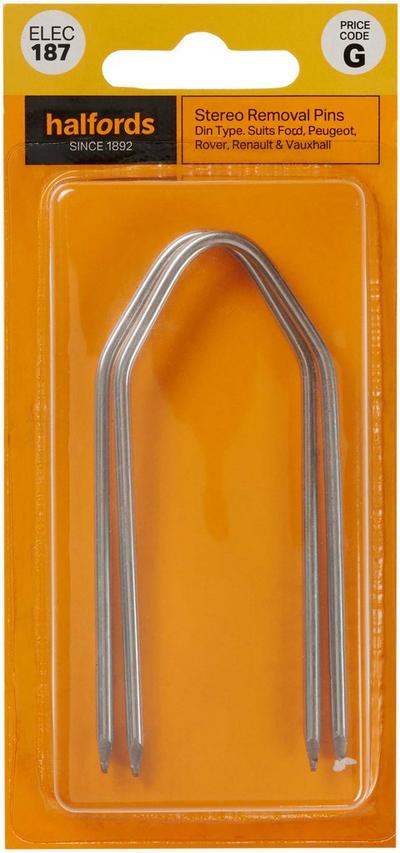 Halfords Stereo Removal Pins Din Type (ELEC187) Halfords Stereo Removal Pins Din Type (ELEC187)