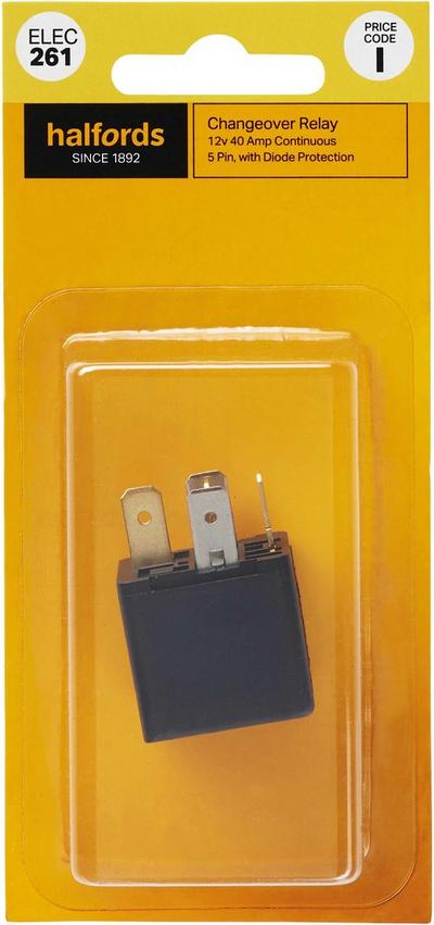 Halfords Relay 12V 40A 5 PIN (ELEC261) Halfords Relay 12V 40A 5 PIN (ELEC261)