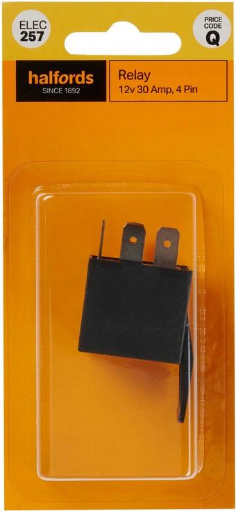 Halfords Relay 12v 30amp 4 Pin (ELEC257)