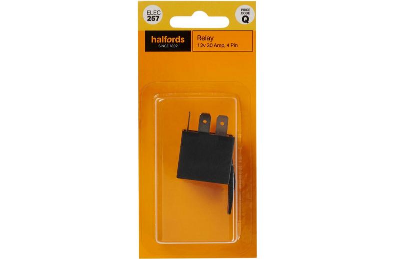 Halfords Relay 12v 30amp 4 Pin (ELEC257) Halfords Relay 12v 30amp 4 Pin (ELEC257)