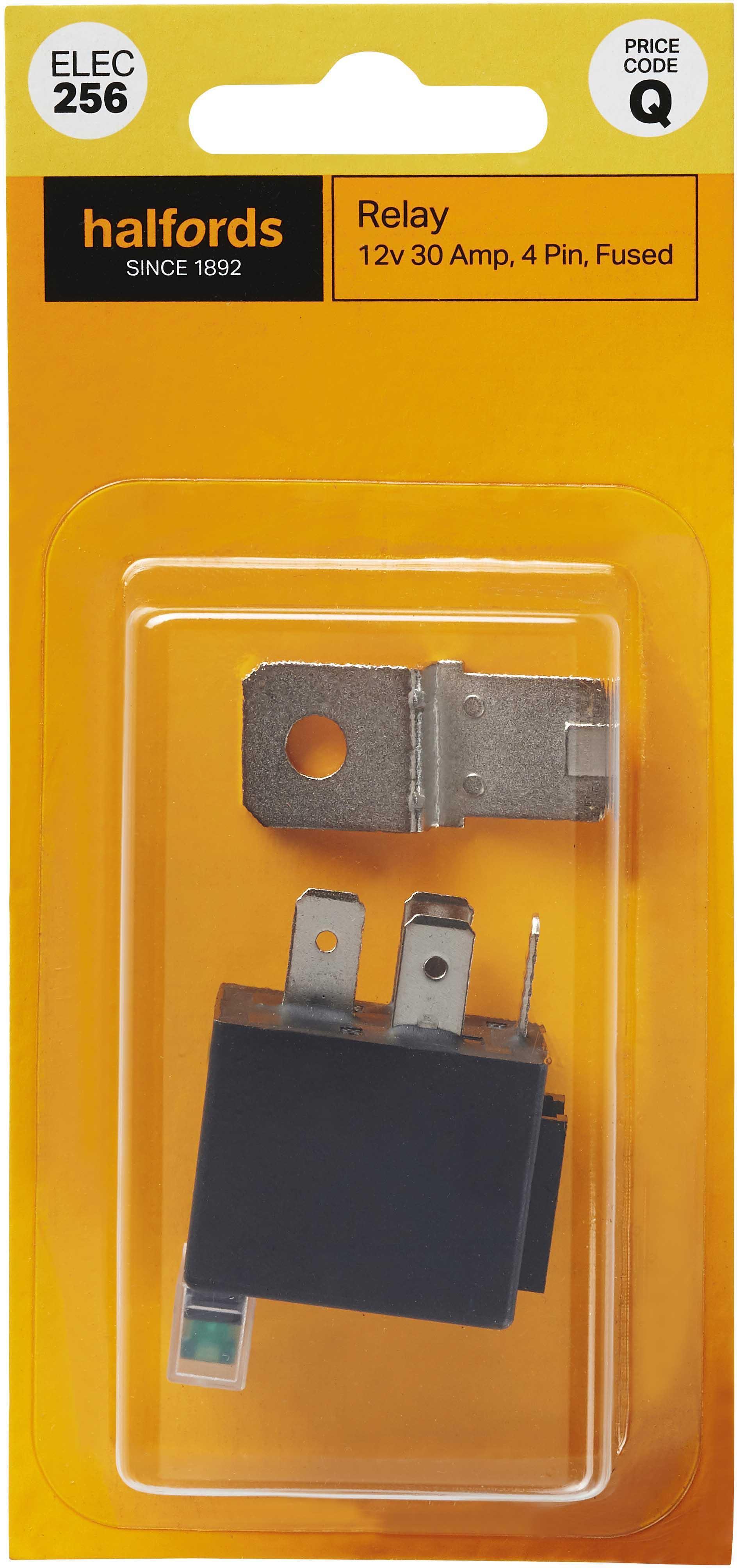 Halfords Relay 12V 30A 4 PIN (ELEC256) Halfords UK