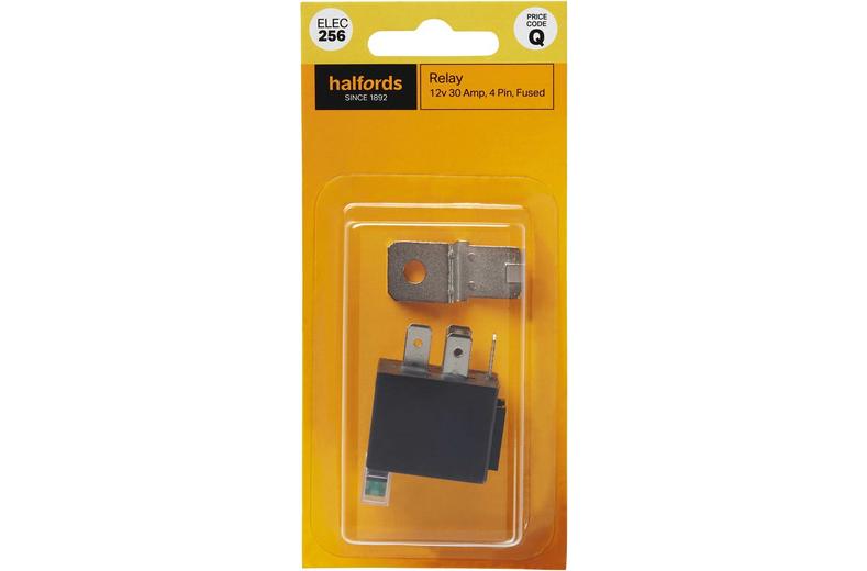 Halfords Relay 12V 30A 4 PIN (ELEC256) Halfords Relay 12V 30A 4 PIN (ELEC256)