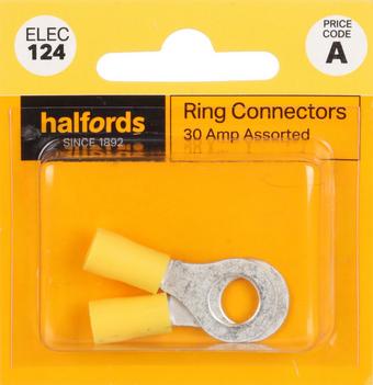 Halfords Ring Connectors 30 Amp/6mm (ELEC124)