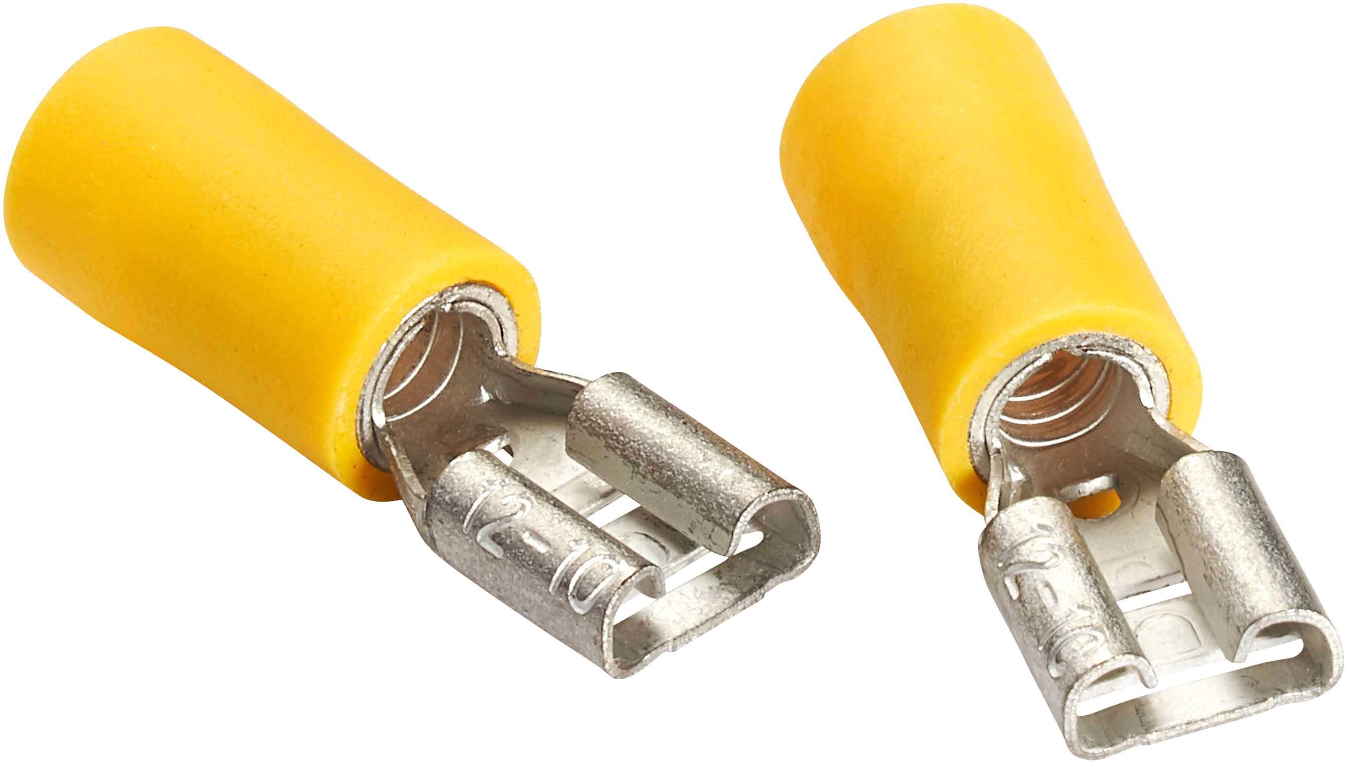 Halfords Spade Connectors 30 Amp/Female Semi Insulated (ELE120)