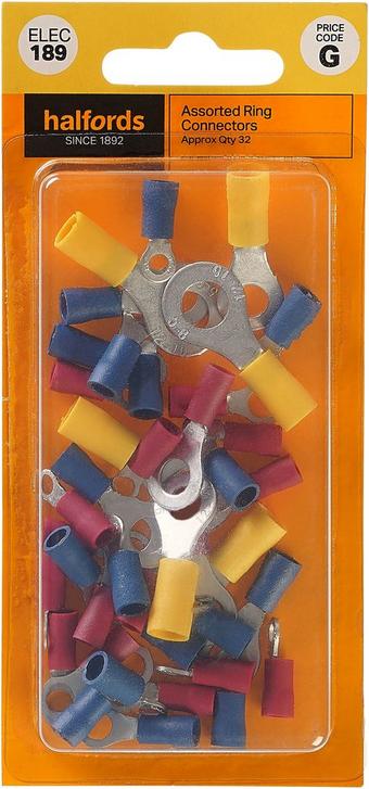 Halfords Assorted Ring Connectors (ELEC189)