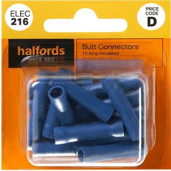 Halfords Butt Connectors 15 Amp (ELEC216)