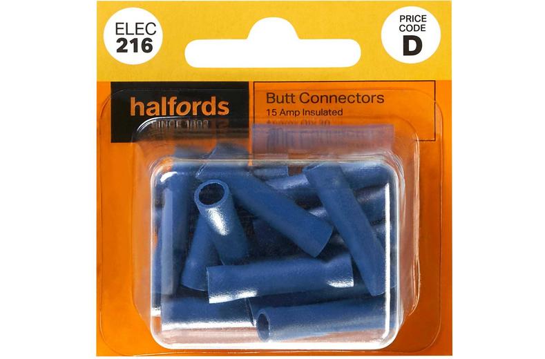Halfords Butt Connectors 15 Amp (ELEC216) Halfords Butt Connectors 15 Amp (ELEC216)