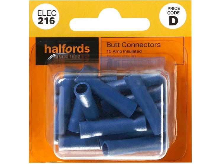Halfords Butt Connectors 15 Amp (ELEC216)