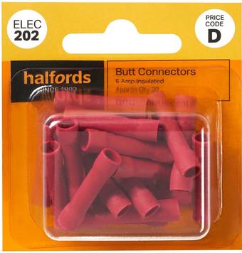 Halfords Butt Connectors 5 Amp (ELEC202)