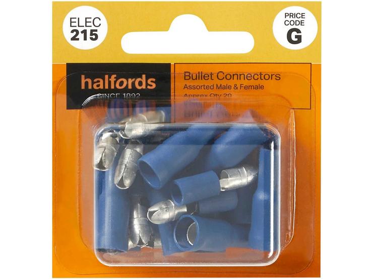 Halfords Assorted Bullet Connectors (ELEC215)