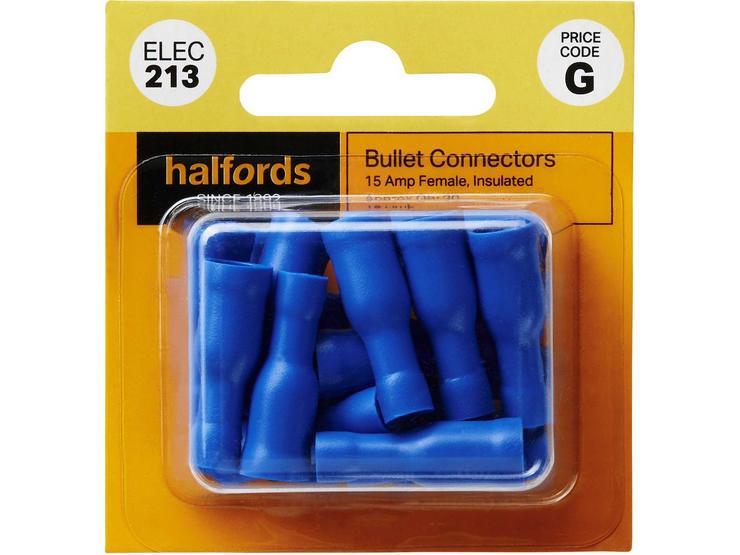 Halfords Bullet Connectors 15 Amp Female (ELEC213)
