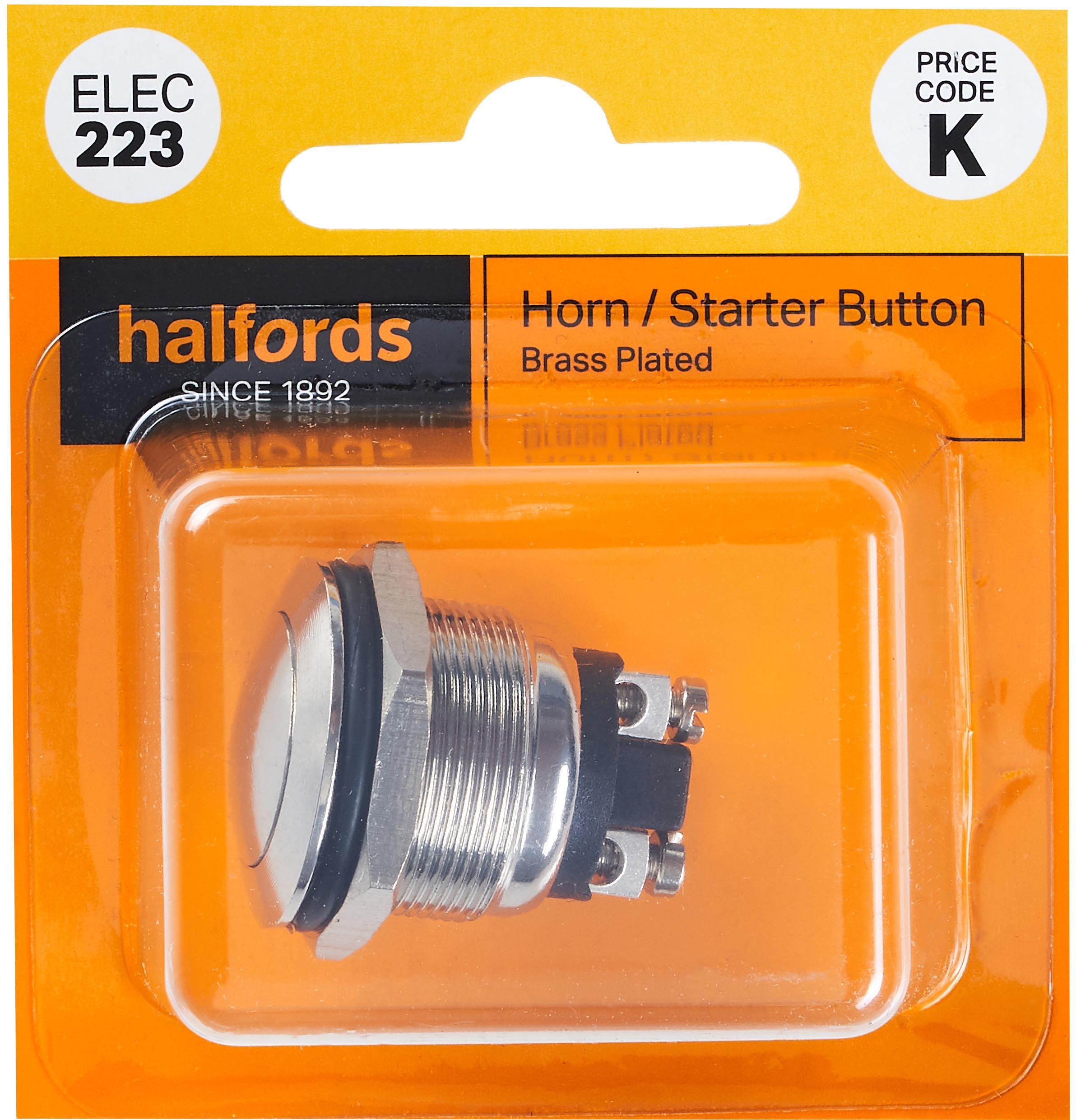 Halfords Switch Horn/Start Button Brass Plated (ELEC223)