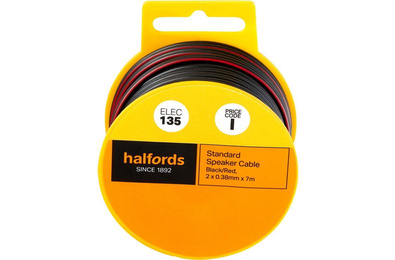 Halfords Standard Speaker Cable - Black/Red (ELEC136) Halfords Standard Speaker Cable - Black/Red (ELEC136)