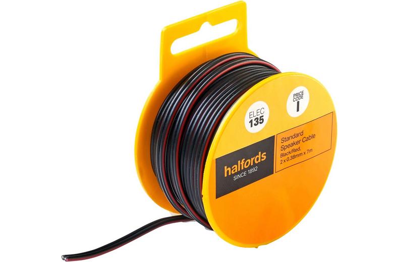 Halfords Standard Speaker Cable - Black/Red (ELEC136) Halfords Standard Speaker Cable - Black/Red (ELEC136)