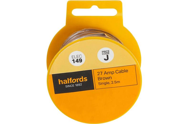 Halfords 27 Amp Cable Brown (ELEC149) Halfords 27 Amp Cable Brown (ELEC149)