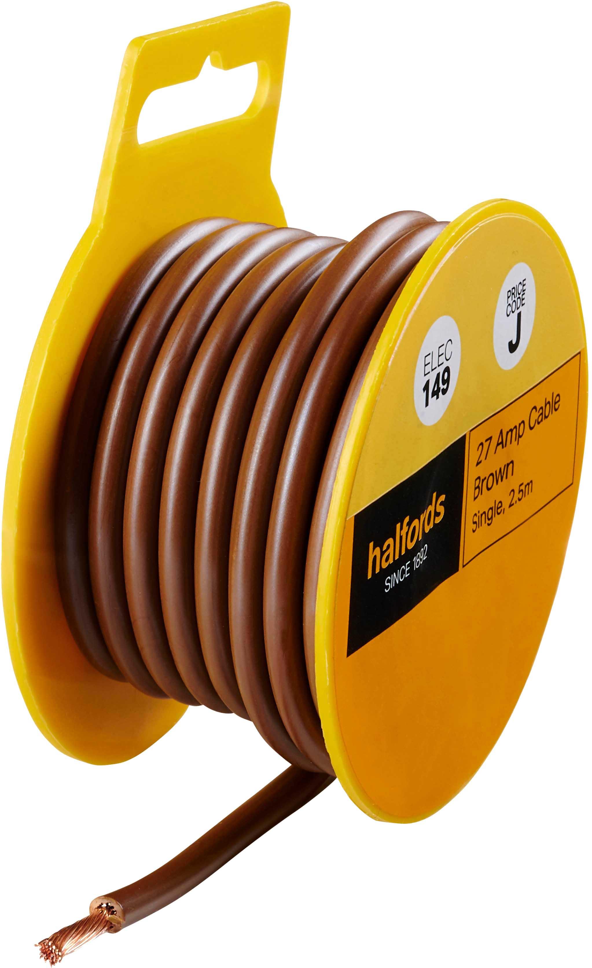 Halfords 27 Amp Cable Brown (ELEC149)