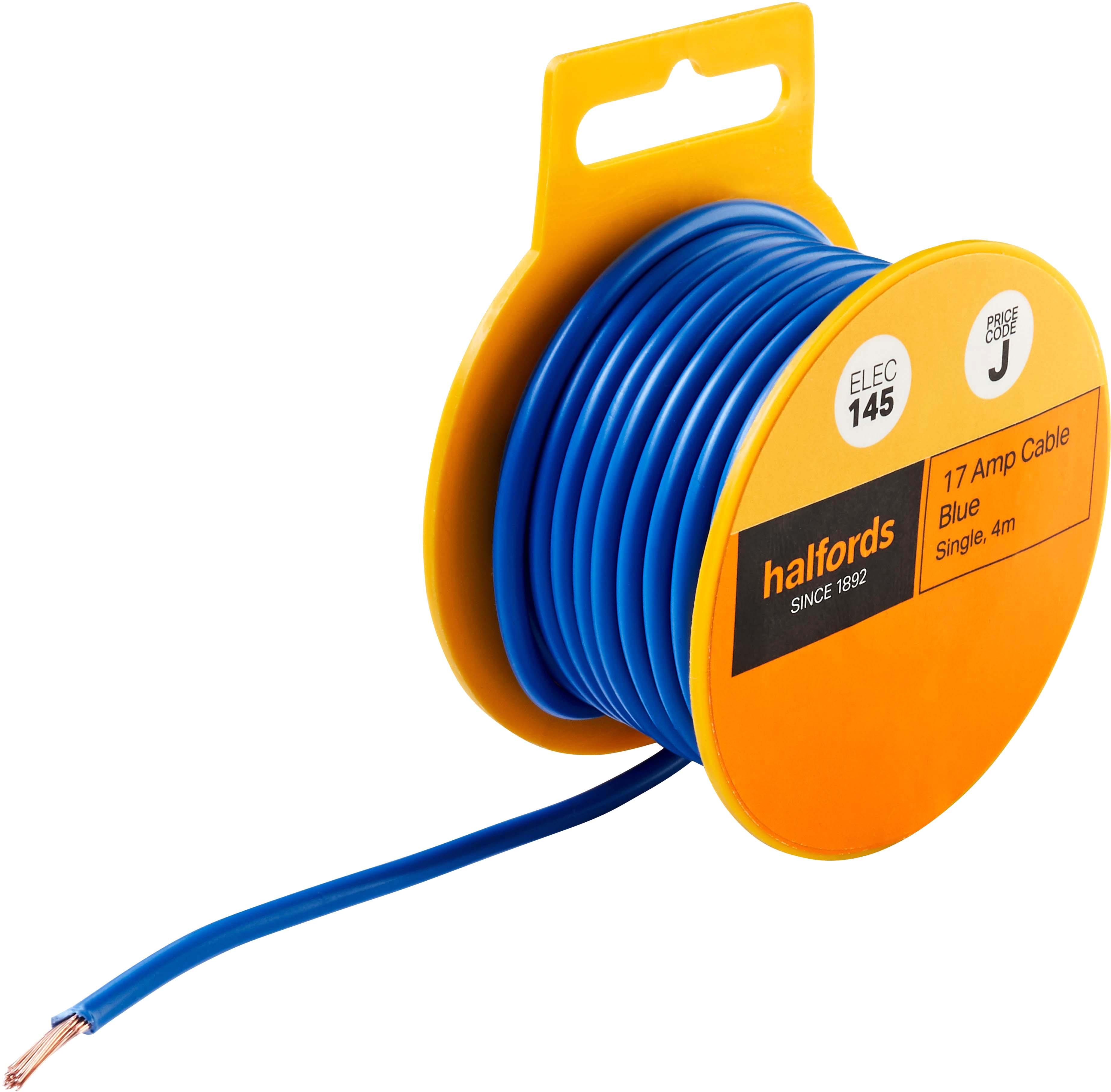 Halfords 17 Amp Cable Blue (ELEC145)