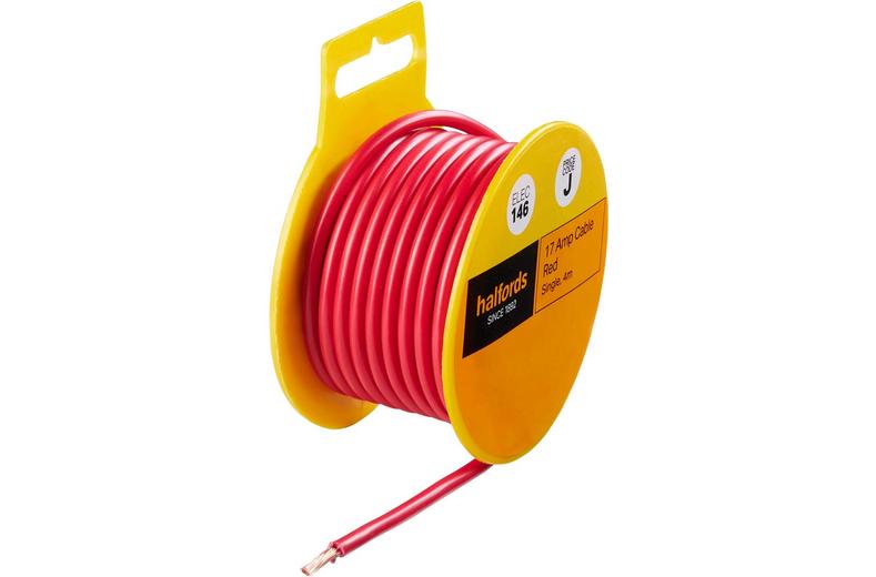 Halfords 17 Amp Cable Red (ELEC146) Halfords 17 Amp Cable Red (ELEC146)