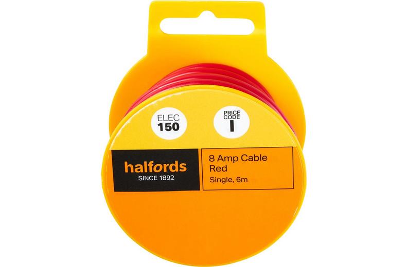 Halfords 8 Amp Cable Red (ELEC150) Halfords 8 Amp Cable Red (ELEC150)
