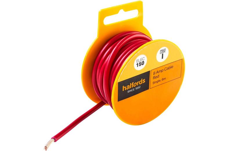 Halfords 8 Amp Cable Red (ELEC150) Halfords 8 Amp Cable Red (ELEC150)