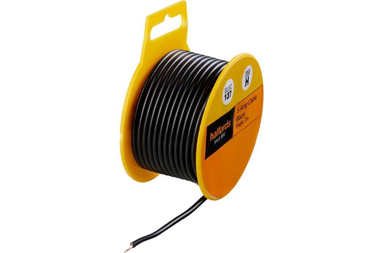 Halfords 5 Amp Cable Black (ELEC137) Halfords 5 Amp Cable Black (ELEC137)