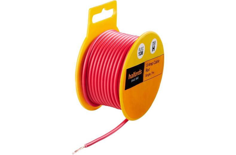 Halfords 5 Amp Cable Red (ELEC136) Halfords 5 Amp Cable Red (ELEC136)