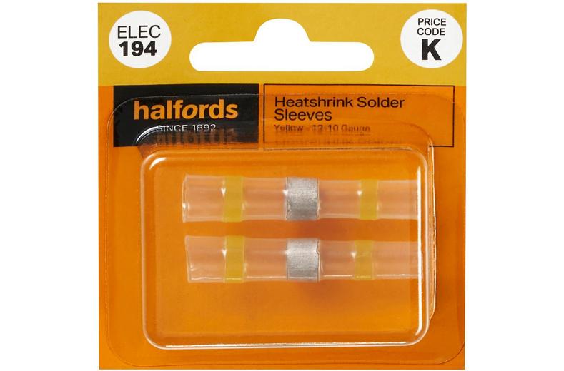 Halfords Heat Shrink Solder Sleeves Yellow ELEC194 - 2 Pack Halfords Heat Shrink Solder Sleeves Yellow ELEC194 - 2 Pack