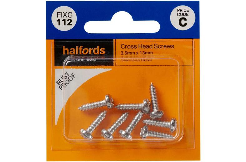 Halfords Cross Head Screws 3.5mmx19mm (FIXG113) Halfords Cross Head Screws 3.5mmx19mm (FIXG113)