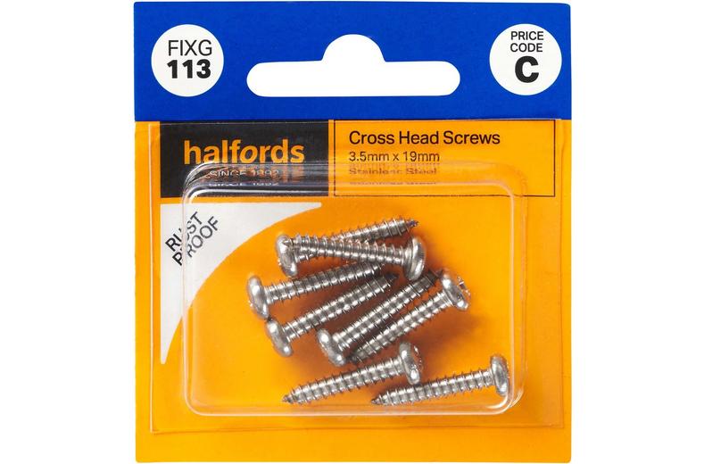 Halfords Cross Head Screws 3.5mmx13mm (FIXG112) Halfords Cross Head Screws 3.5mmx13mm (FIXG112)