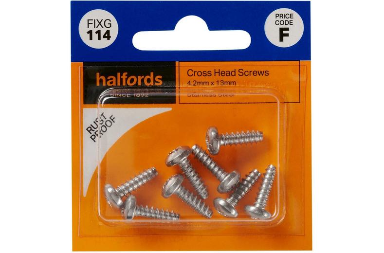 Halfords Cross Head Screws 4.2mmx13mm (FIXG114) Halfords Cross Head Screws 4.2mmx13mm (FIXG114)