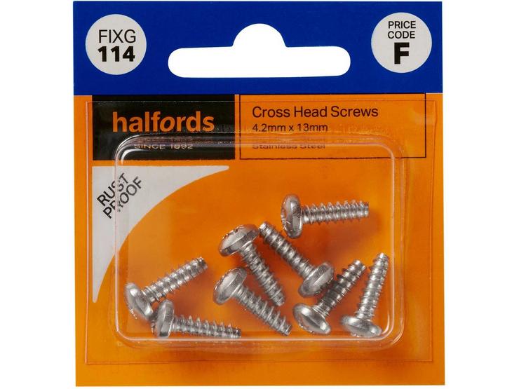 Halfords Cross Head Screws 4.2mmx13mm (FIXG114)