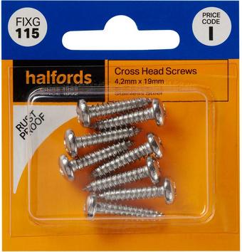 Halfords Cross Head Screws 4.2mmx19mm (FIXG115)