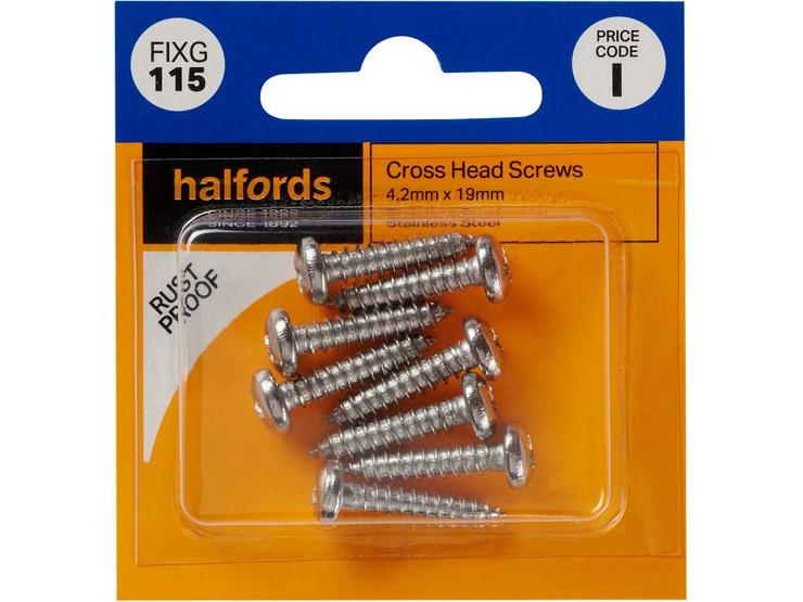 Halfords Cross Head Screws 4.2mmx19mm (FIXG115)