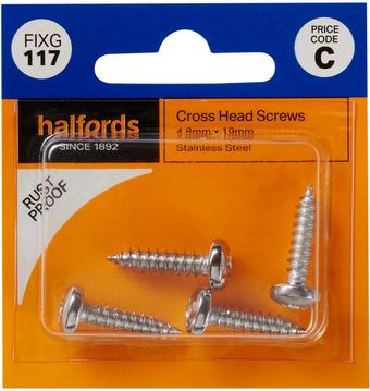 Halfords Cross Head Screws 4.8mmx19mm (FIXG117)