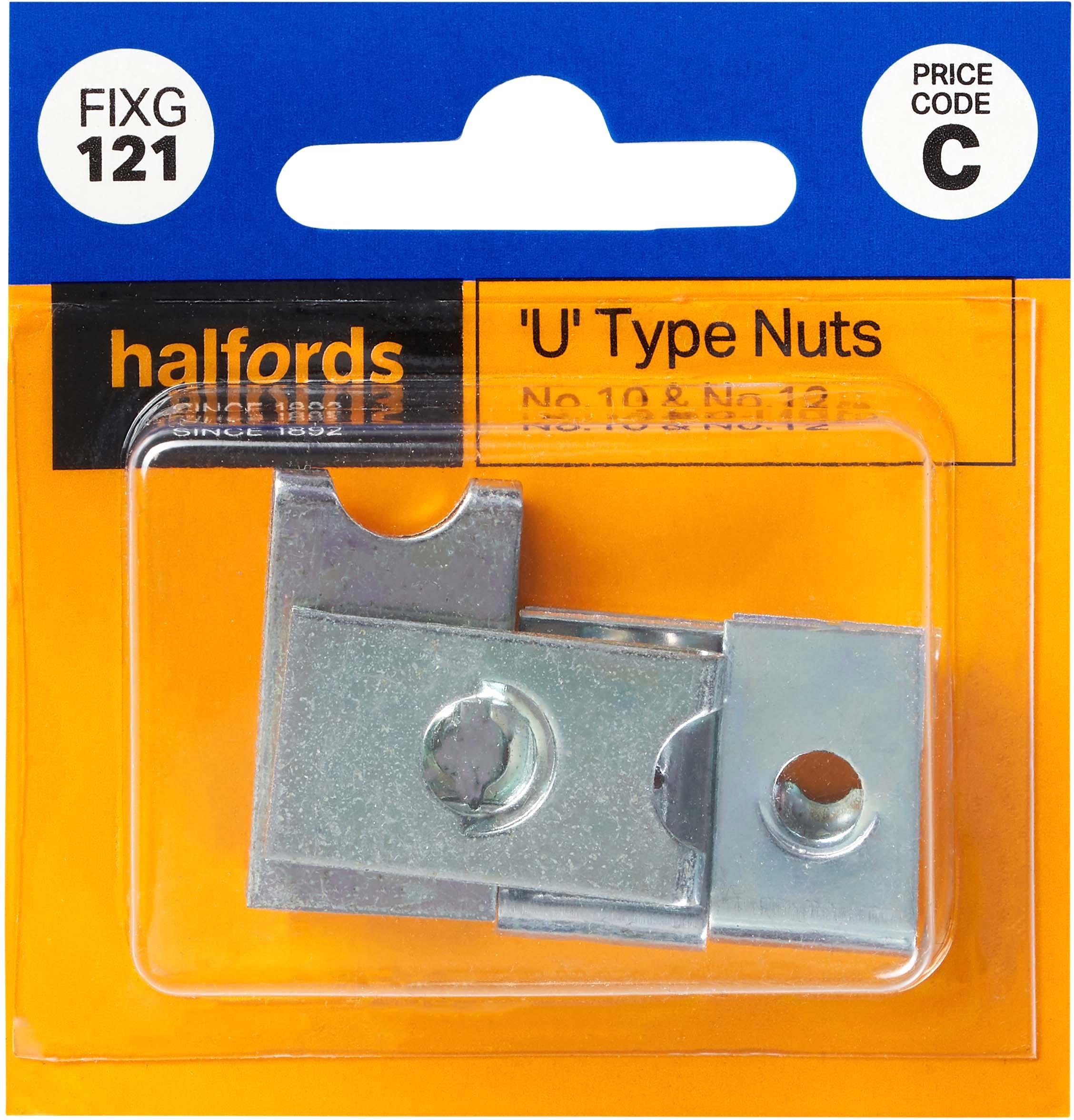 Halfords U-Type Nuts No.10 & No.12 (FIXG121)