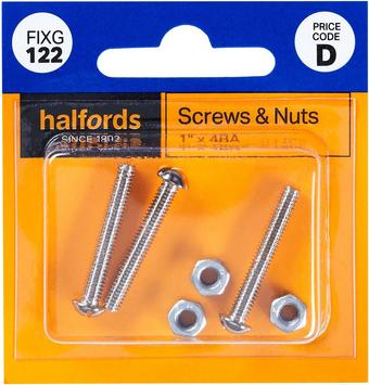 Halfords Screws and Nuts 1"x2BA (FIXG123)